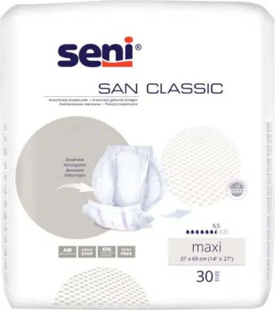 Seni San Classic Maxi 30 Pezzi - Sistema Assorbente Professionale