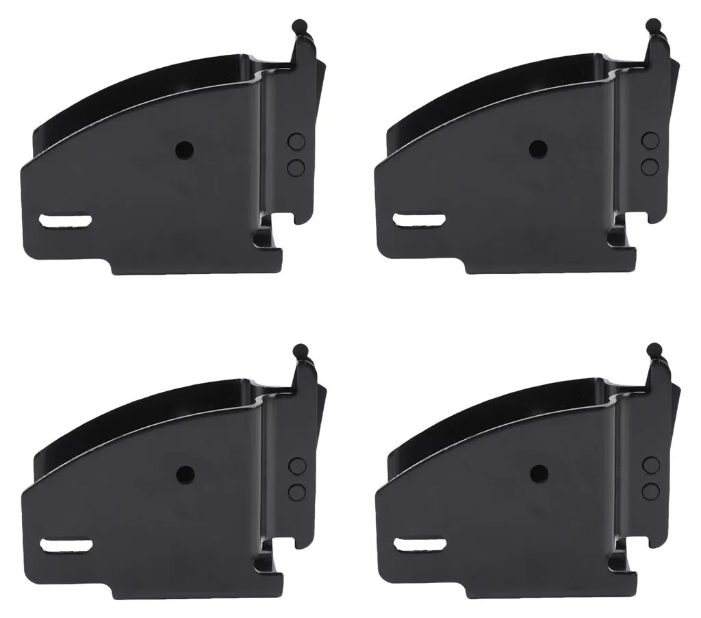 Lot de 4 supports d'extrémité E-Track noirs pour poutres en bois 5x10