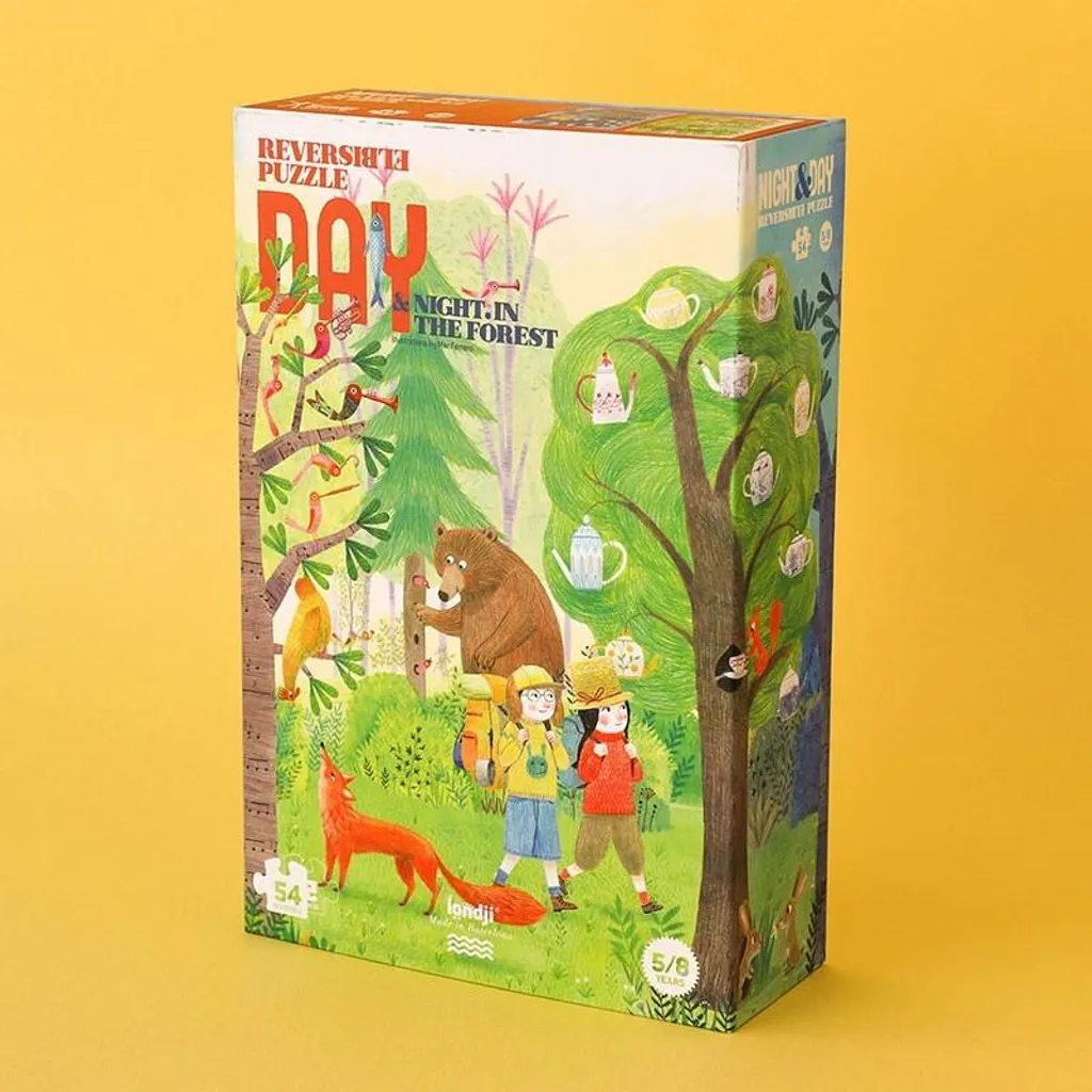 Puzzle Réversible Anti-Lassitude pour Enfant - 2 Jeux en 1 Thème Forêt
