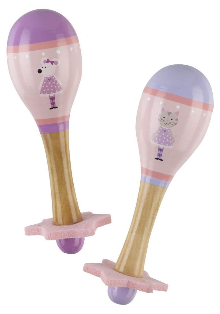 Orange Tree Toys Rumba-Bälle aus Holz – Maus und Katze (2 Stück) 5060541941588