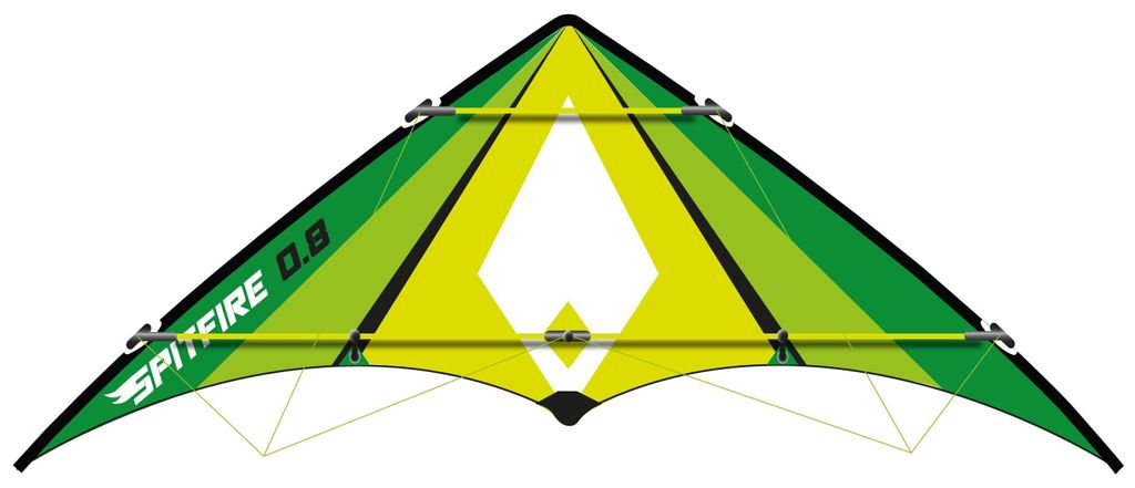 Knoop Kites Lenkdrachen Spitfire 0.8 - bunter Drachen 82x37 cm