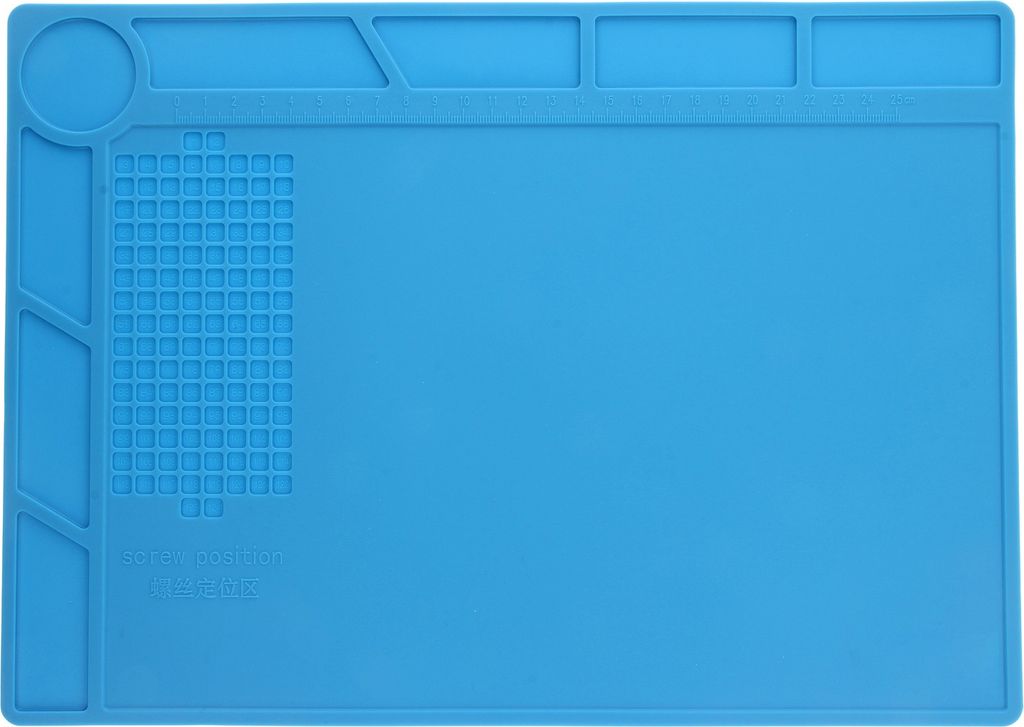Minadax Lötmatte - bis 500°C - 35cm x 25cm | Ideal zum Löten oder Reparieren von Leiterplatten | MX-S-130 | Rutschfest | Multifunktional