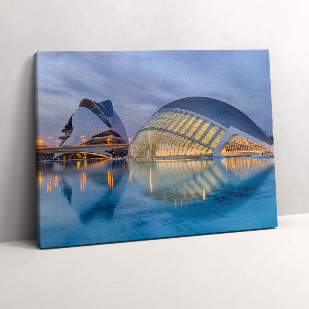 Sonnenuntergang in der Stadt – Leinwandbild Wandbild – 80x60 cm – Leinwandbilder – Wandbilder – Schlafzimmer – Flur