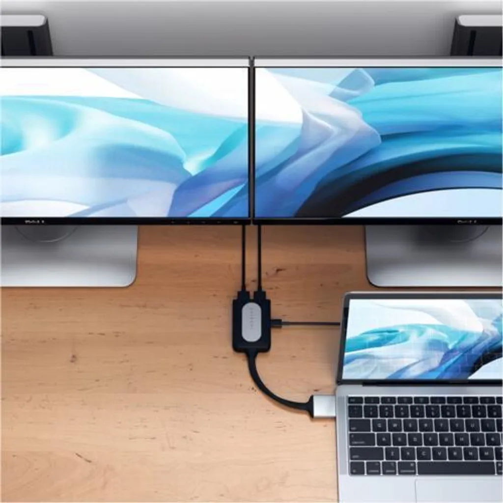 Adaptateur Double Écran HDMI pour Télétravail Satechi USB-C ST-TCDHAS 4K - 10