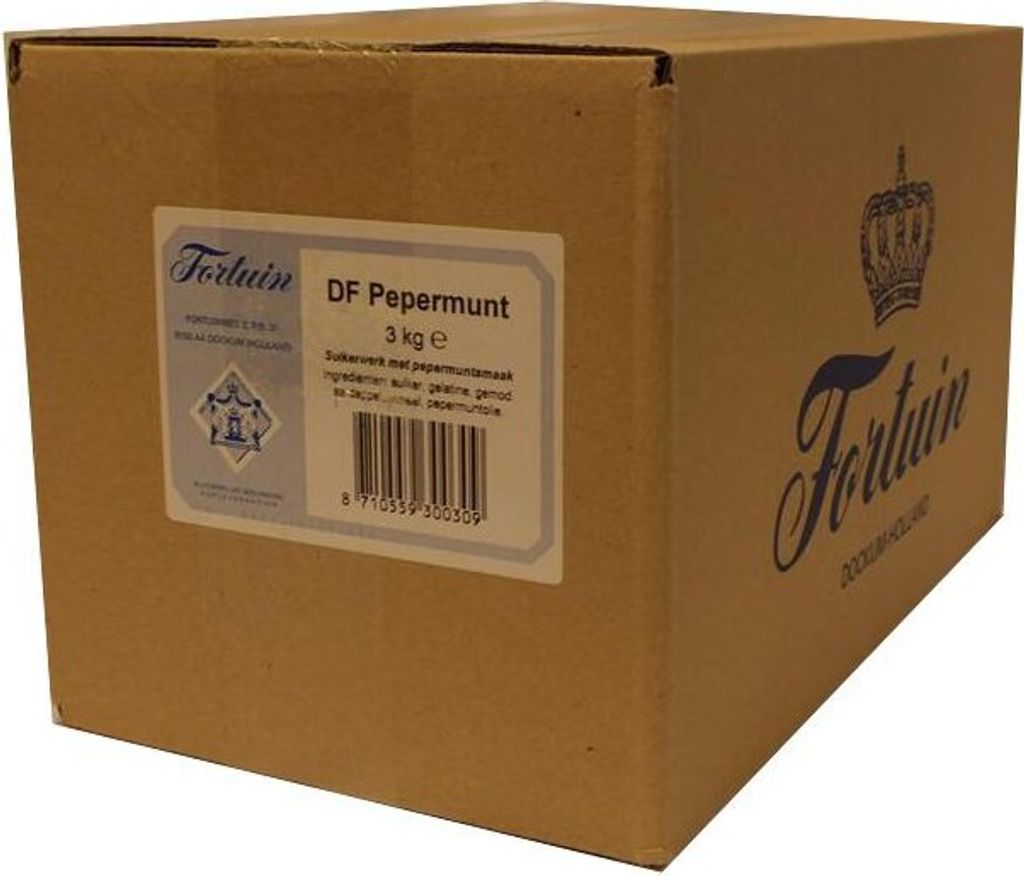 Fortuin DF-Pepermunt Pastillen 3000g Karton (englische Produktbild 