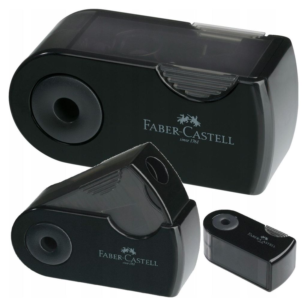 Faber-Castell 182710, Manueller Bleistiftspitzer, Schwarz, Produktbild 