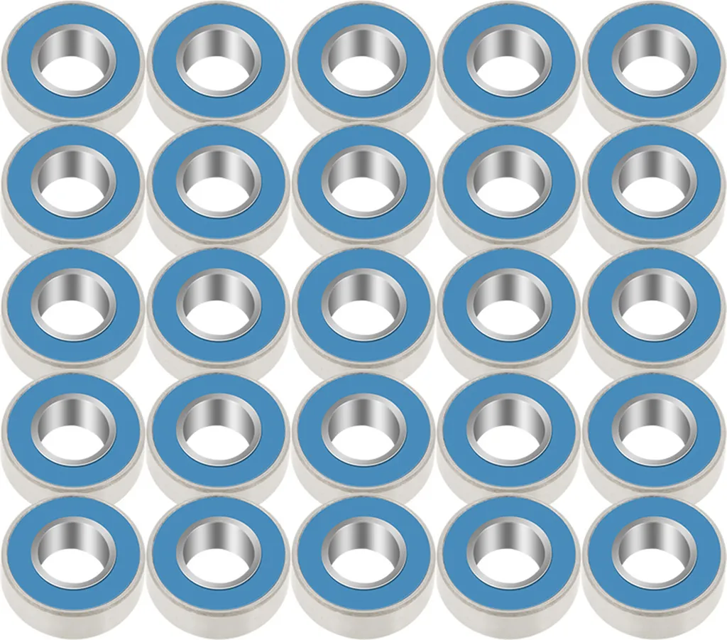 set da 25 pezzi MR115-2RS, cuscinetti a sfere in metallo-gomma blu, 5 x 11 x 4 mm