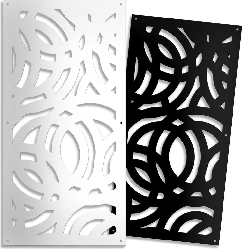 CERCHI LARGE - Pannello in PVC traforato da 10mm 73x73 cm bianco - 2