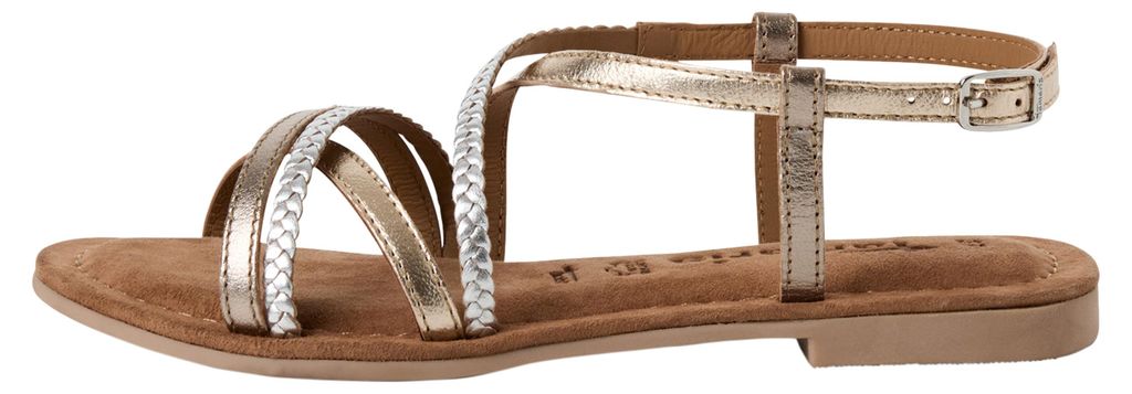 Tamaris Damen Sandale aus Leder mit gekreuzten Riemchen Produktbild 