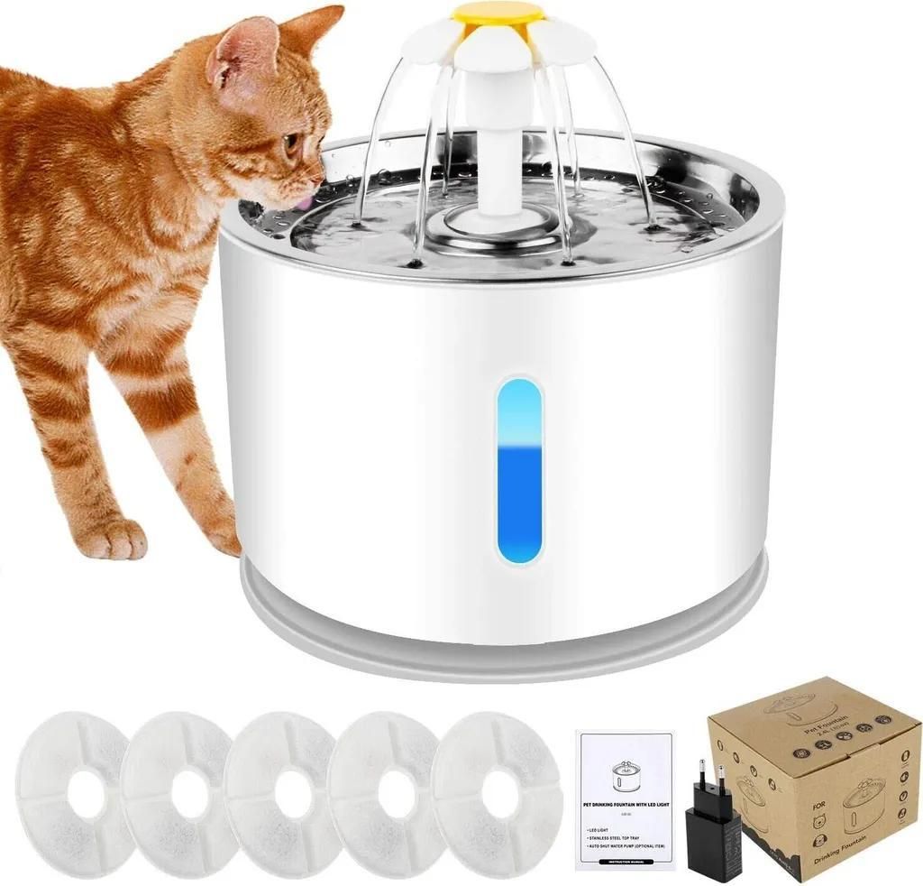 2.4L Haustier Wasserspender mit 5 Filter Automatischer Produktbild 
