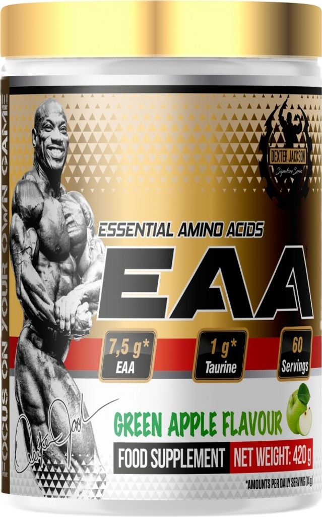 Dexter Jackson Signature Series | Gold Series | EAA Powder Essential Amino Acids + Taurine Green apple