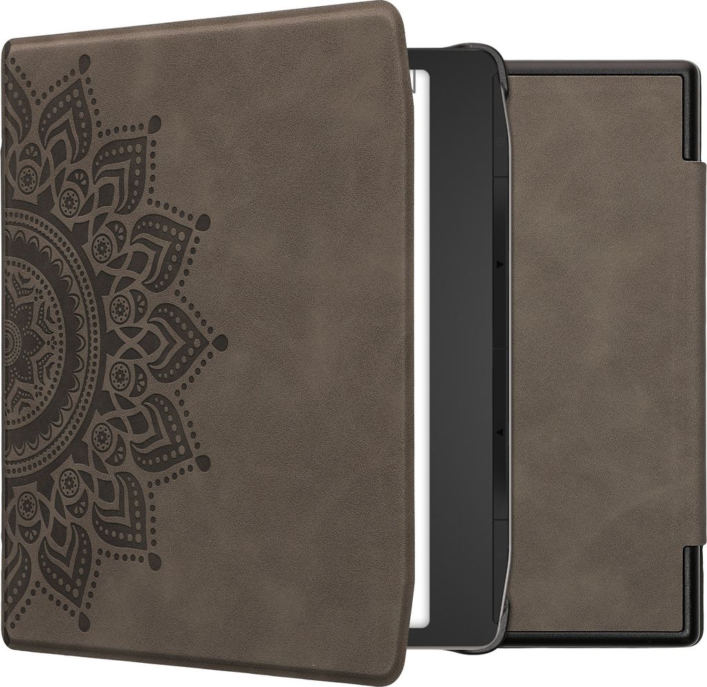 kwmobile Schutzhülle für Pocketbook Era / Era Color Hülle - eReader Case aus Kunstleder mit Auto Sleep Funktion - Aufgehende Sonne mit Grau