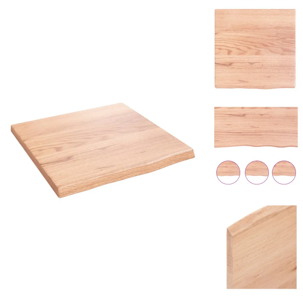 Mensola Quadrata Rovere 40x40 vidaXL - Arredo Parete Massiccio