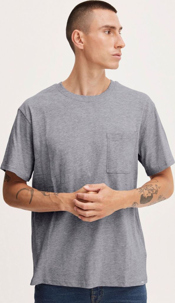 !Solid SDDurant Herren T-Shirt Kurzarm Shirt Basic mit Brusttasche Hochwertige Baumwoll-Qualität Rundhalsausschnitt Überschnittene Schultern Over...