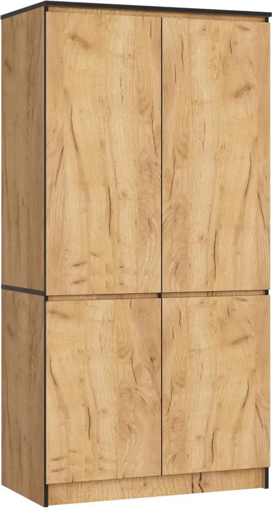 Armoire 90 cm LOTA chêne craft : la solution rangement anti-désordre