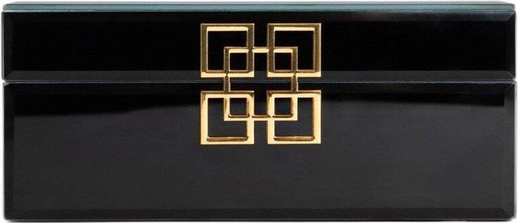 HOMLA CARNIVAL Glas-Schmuckkästchen schwarz 19x15x8 cm Produktbild 