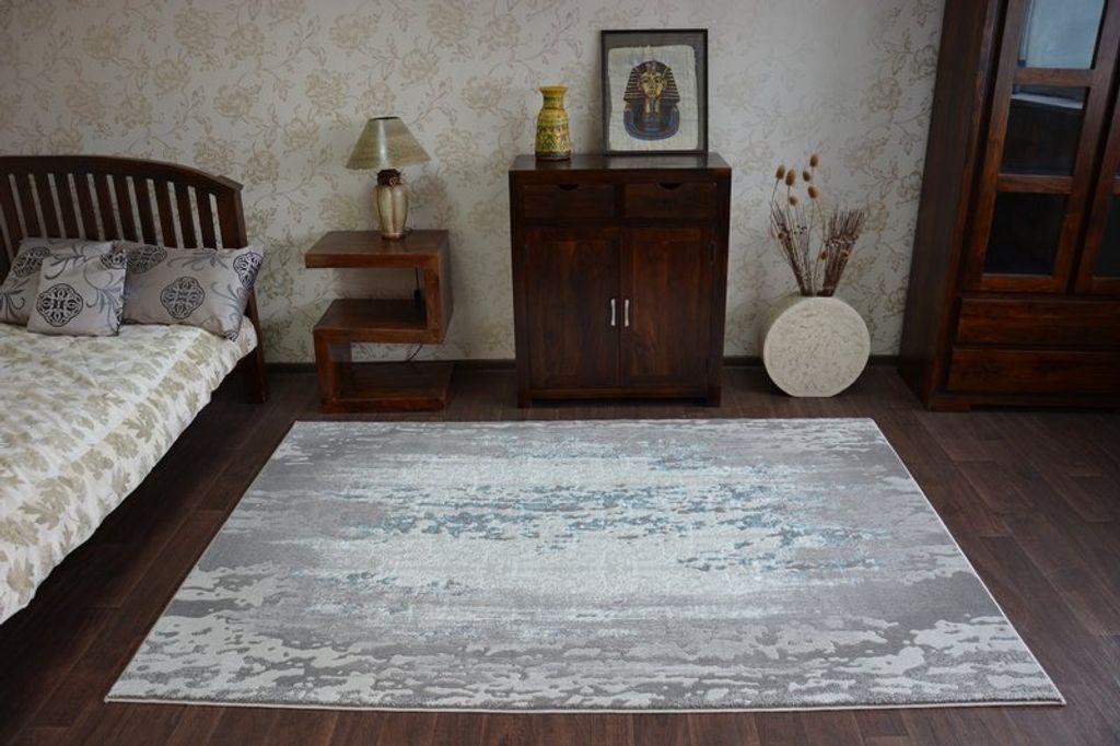 Teppich ACRYL PATARA 0116 L.Sand/Turquise Grau 80x150 cm