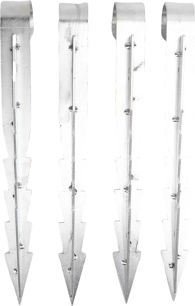 Fixation Sol Trampoline Anti-Vent Piquets Robustes Acier pour Jardin