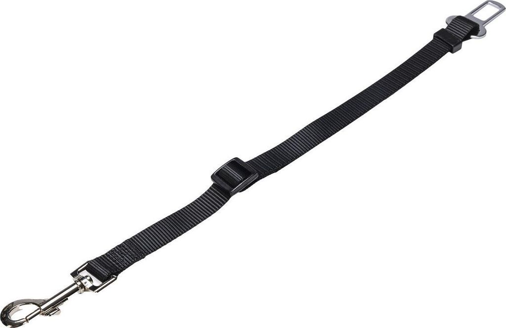Beeztees Leine für Autogeschirr - Hund - M - Nylon - Schwarz - 70x2x0,2