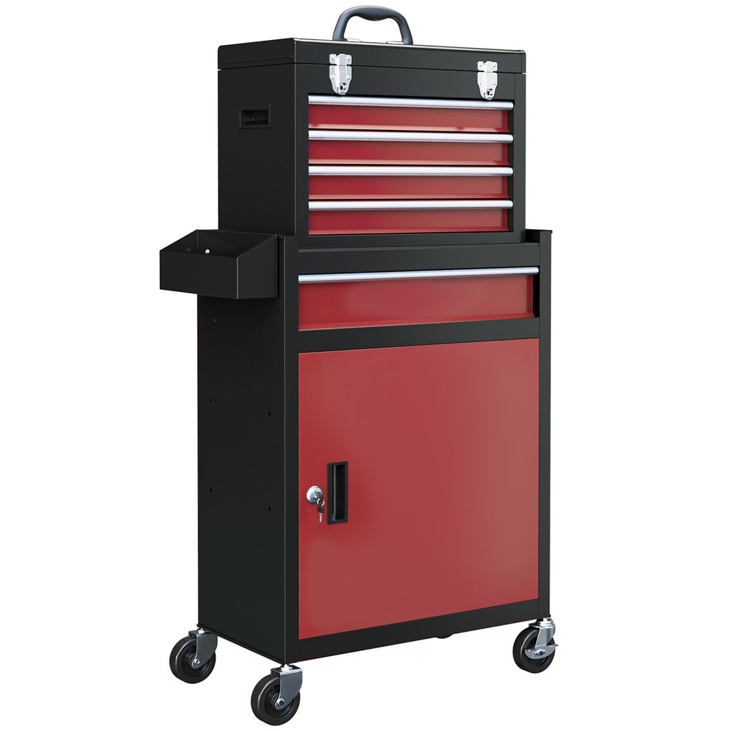 HOMCOM Chariot d'atelier Servante d'Atelier sur roulettes, Image du produit 