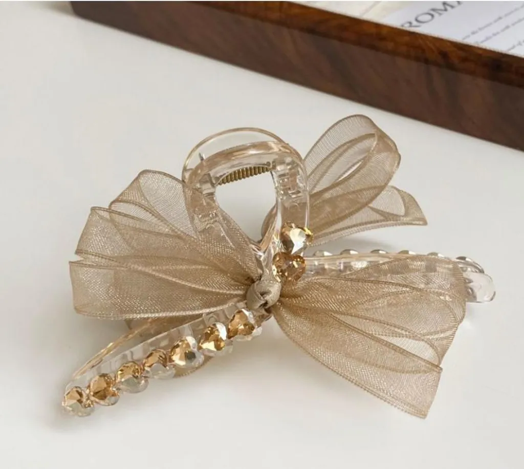 Fermaglio XL Flamenco Mystique Crema: Eleganza per Capelli 11x5cm - 3