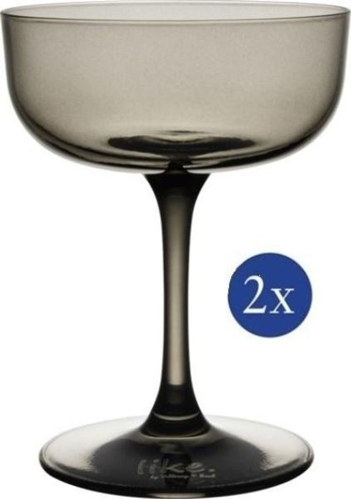 Villeroy & Boch Sektschale Like Smoke DH 9.20x12.10 cm grau