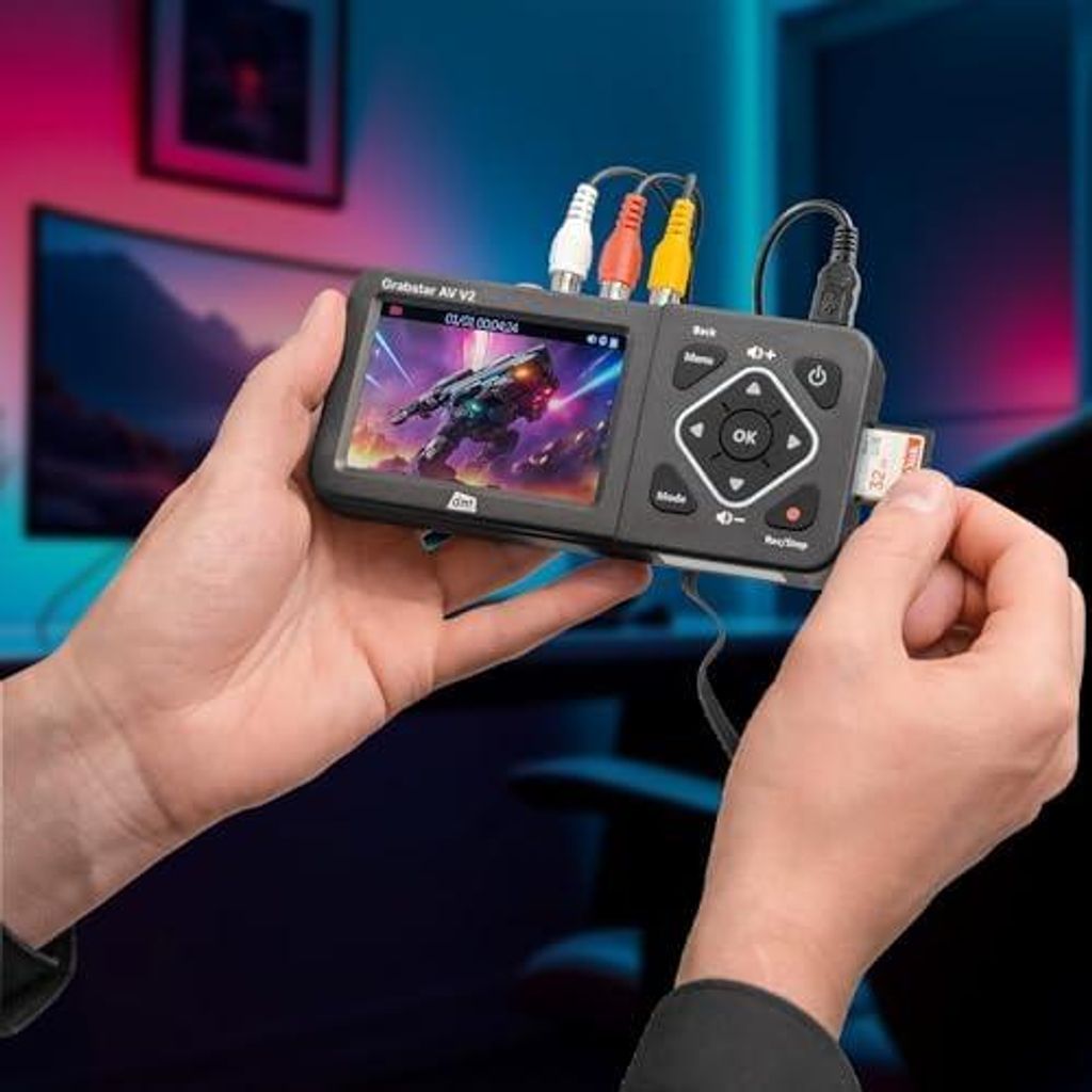 Video-Digitalisierer Grabstar AV V2, HDMI, Windows, für analoge Video-Quellen, speichert auf USB/SD, Composite/S-Video, 000025