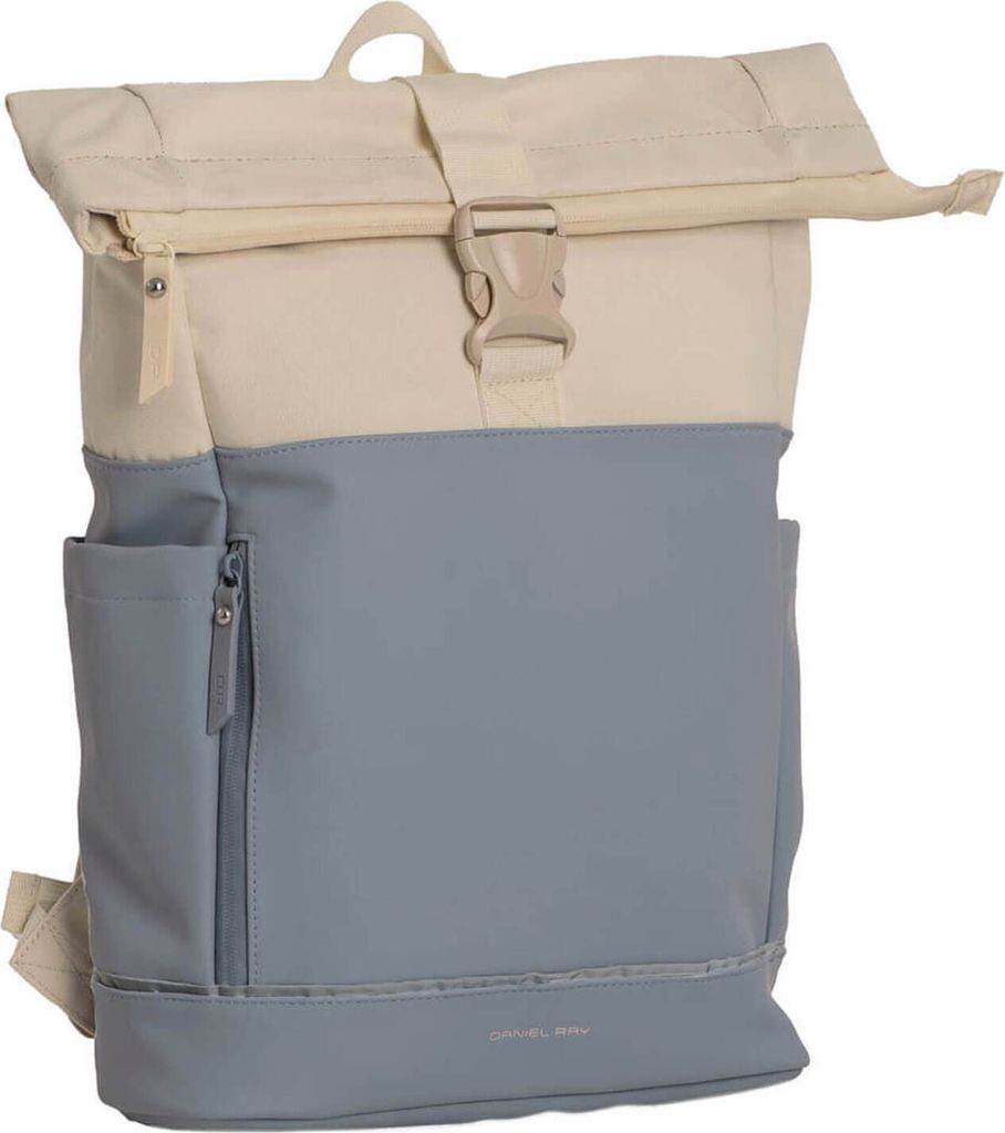 Daniel Ray Rucksack Pittsburgh mit Rolltop-Verschluss - Rolltop-Tasche mit Laptop-Fach in Soft Blue