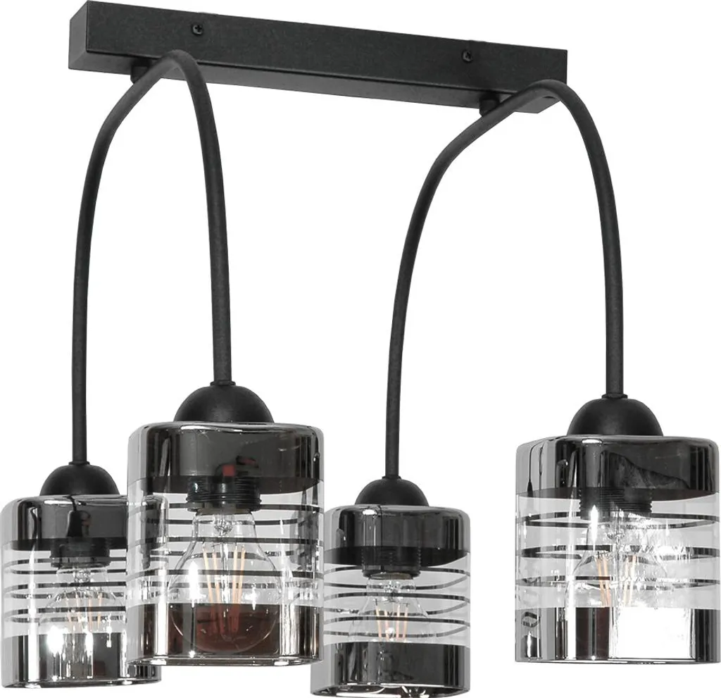 Plafonnier suspension noir Davis pour illuminer une pièce sombre
