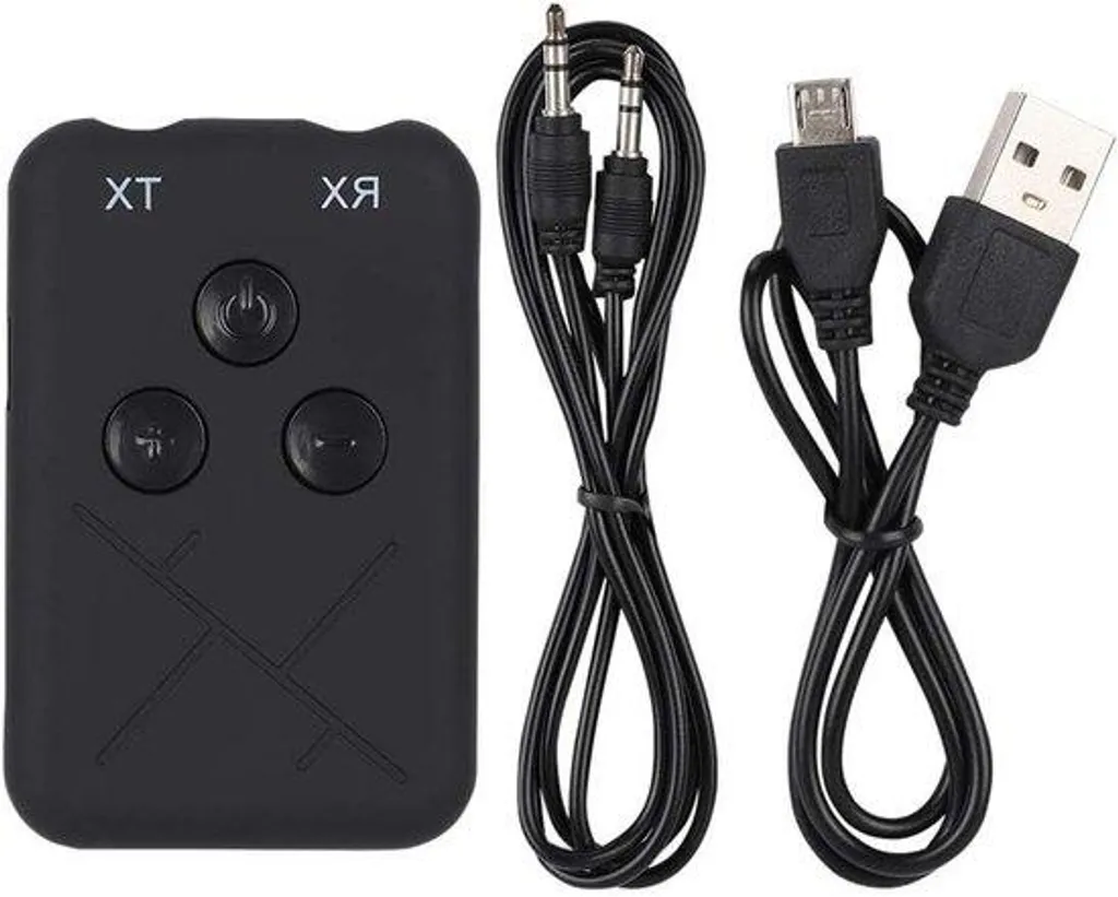 Émetteur Récepteur Audio Bluetooth sans fil noir adaptateur pour TV