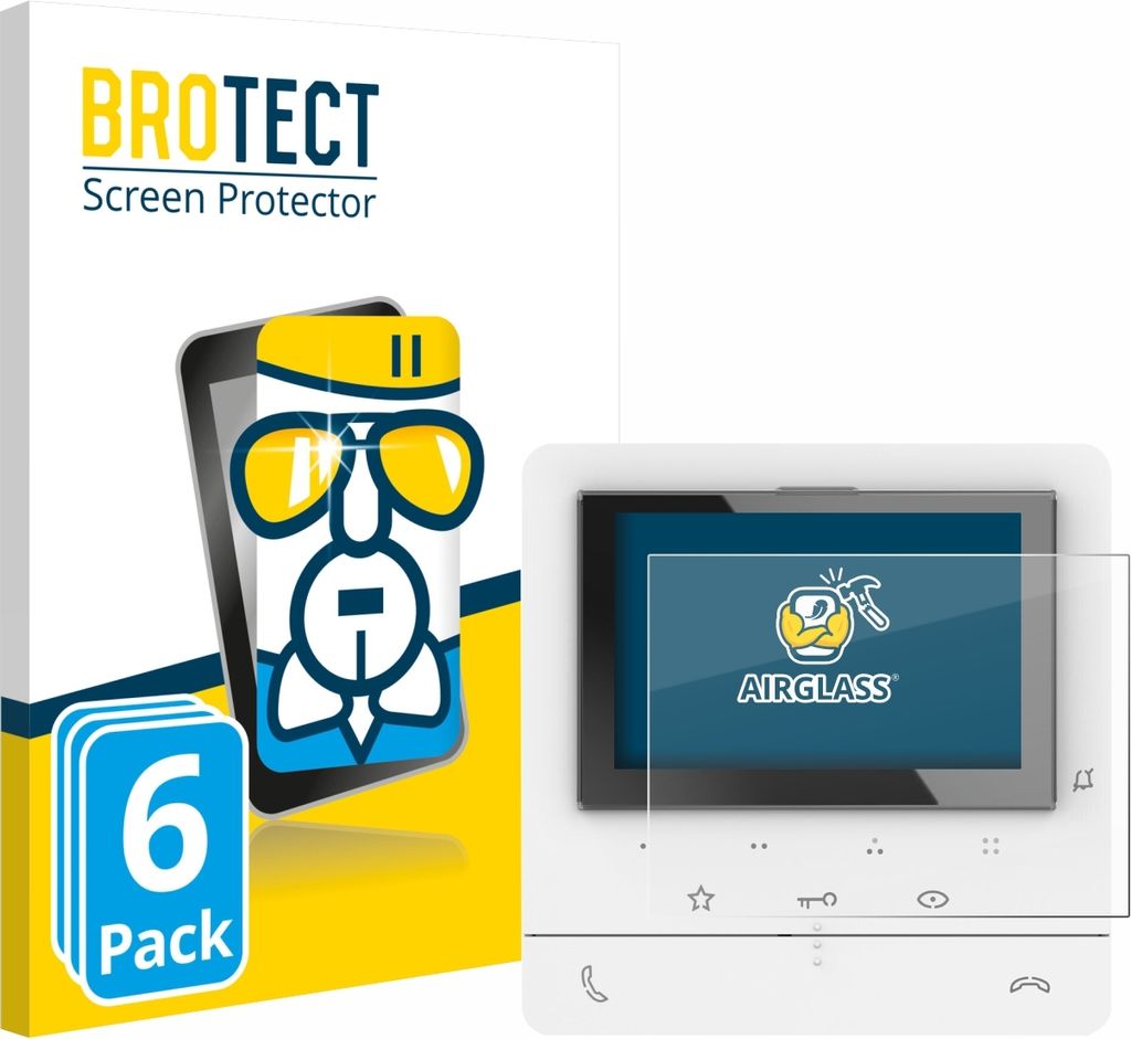 6x BROTECT Schutzglas für Biticino 344672 Schutzfolie Panzer Folie Glas Display Schutz klar
