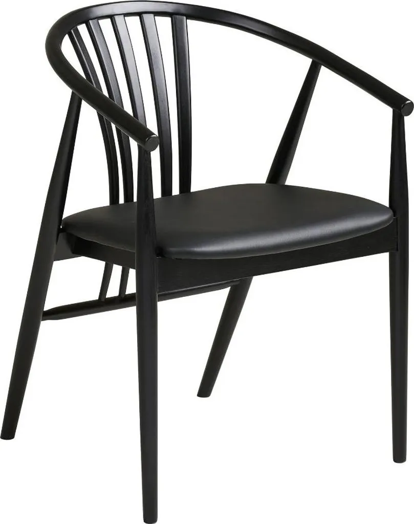 Chaise de salle à manger Aino avec accoudoirs en hêtre massif naturel