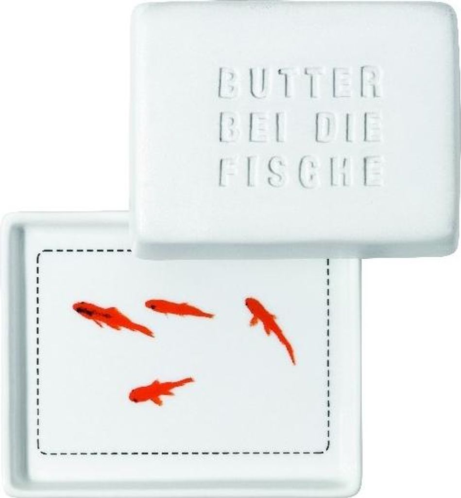 Breakfast Butterdose, klein "Butter bei die Fische" Produktbild 