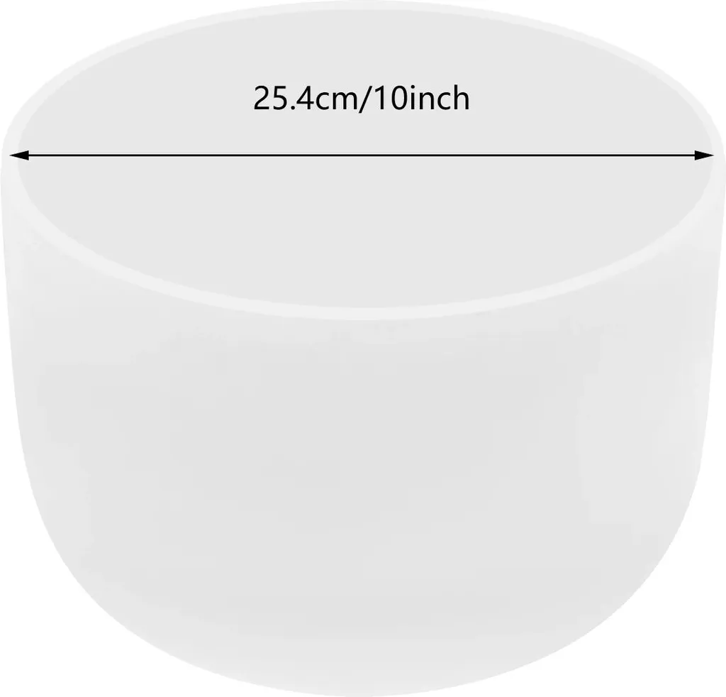 Bol de cristal blanc dépoli 440 Hz instrument de sonothérapie bien-être