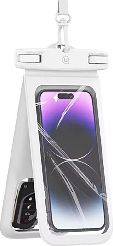 Usams, Wasserdichte Smartphone Hülle 7" mit doppelter Tasche IP68, Weiß