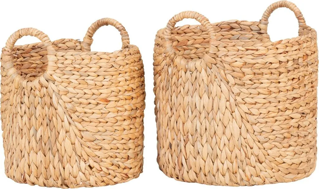 Panier de rangement pour jouets et linge - Lot de 2 Rootz tressés 35cm