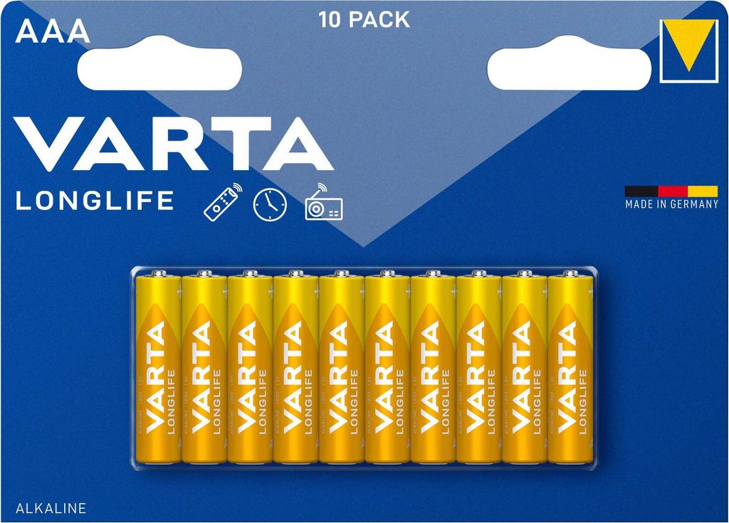 Varta Longlife AAA, Jednorazowa bateria, AAA, Alkaliczny, Zdjęcie produktu 