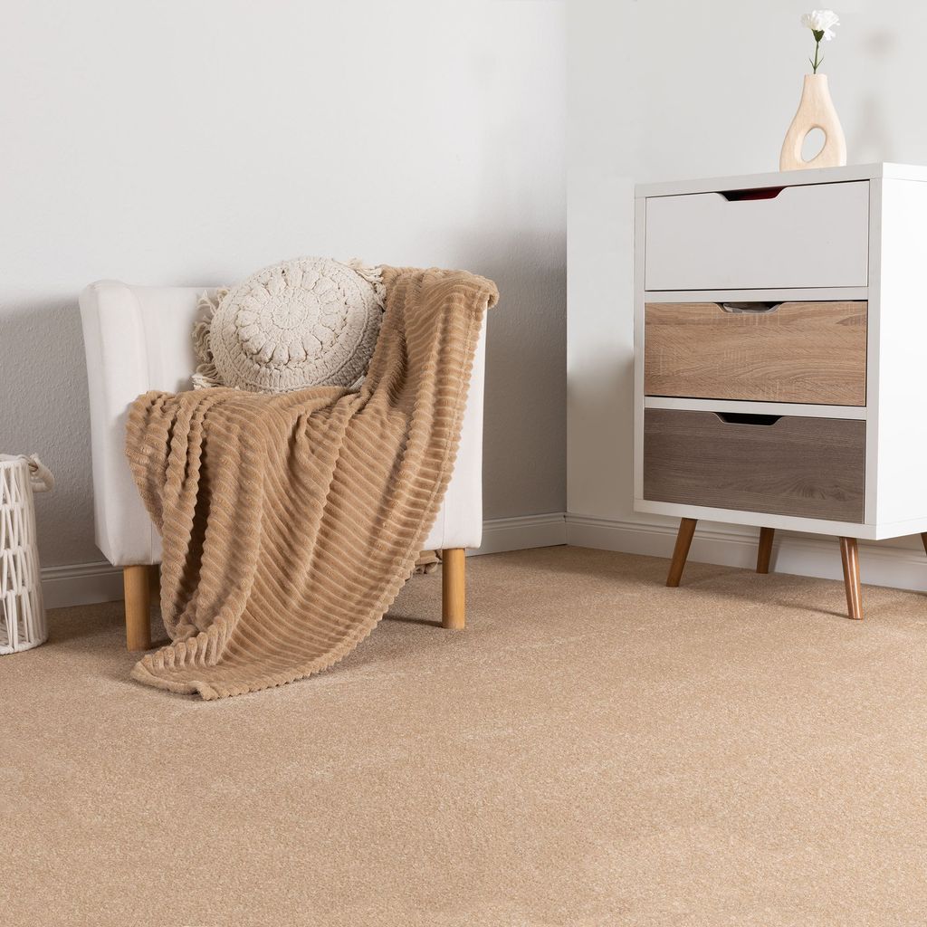 Steffensmeier Teppichboden Ibiza | Auslegware | Kinderzimmer ,Wohnzimmer,Schlafzimmer und Jugendzimmer | Beige, Größe: 400x900 cm