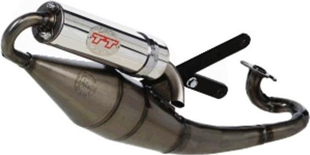 Leovince Schalldämpfer handgefertigt TT Schalld Leo Compl HM TT Edelstahl