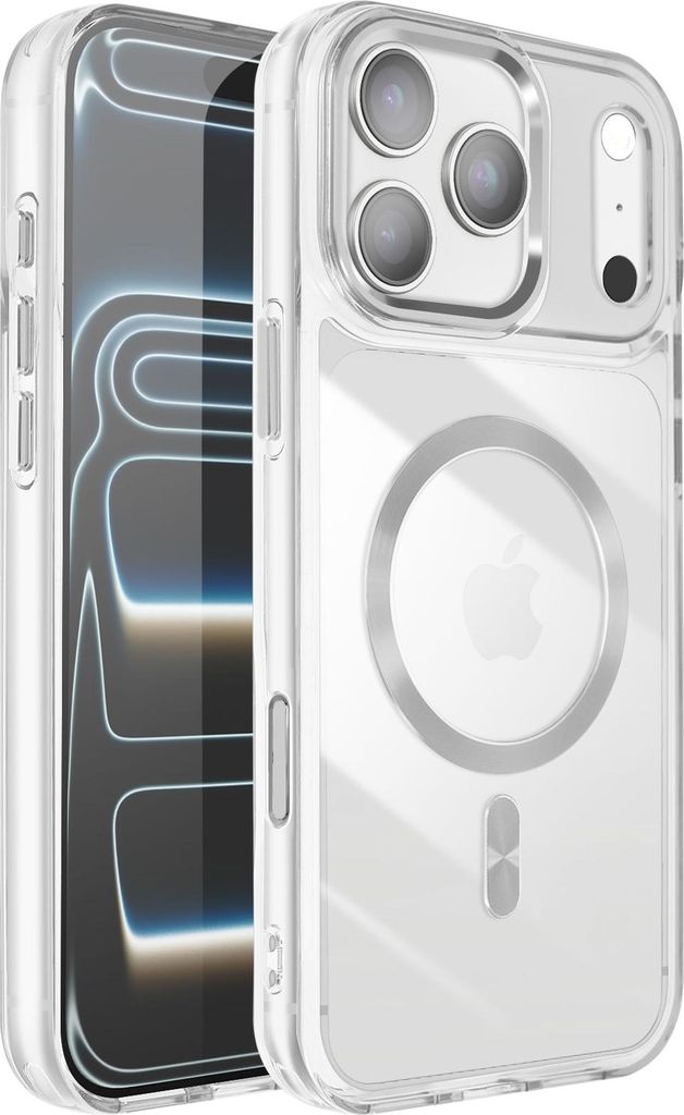 Avizar, Hülle iPhone 17 Pro Cristal Color MagSafe-kompatibel, Silber