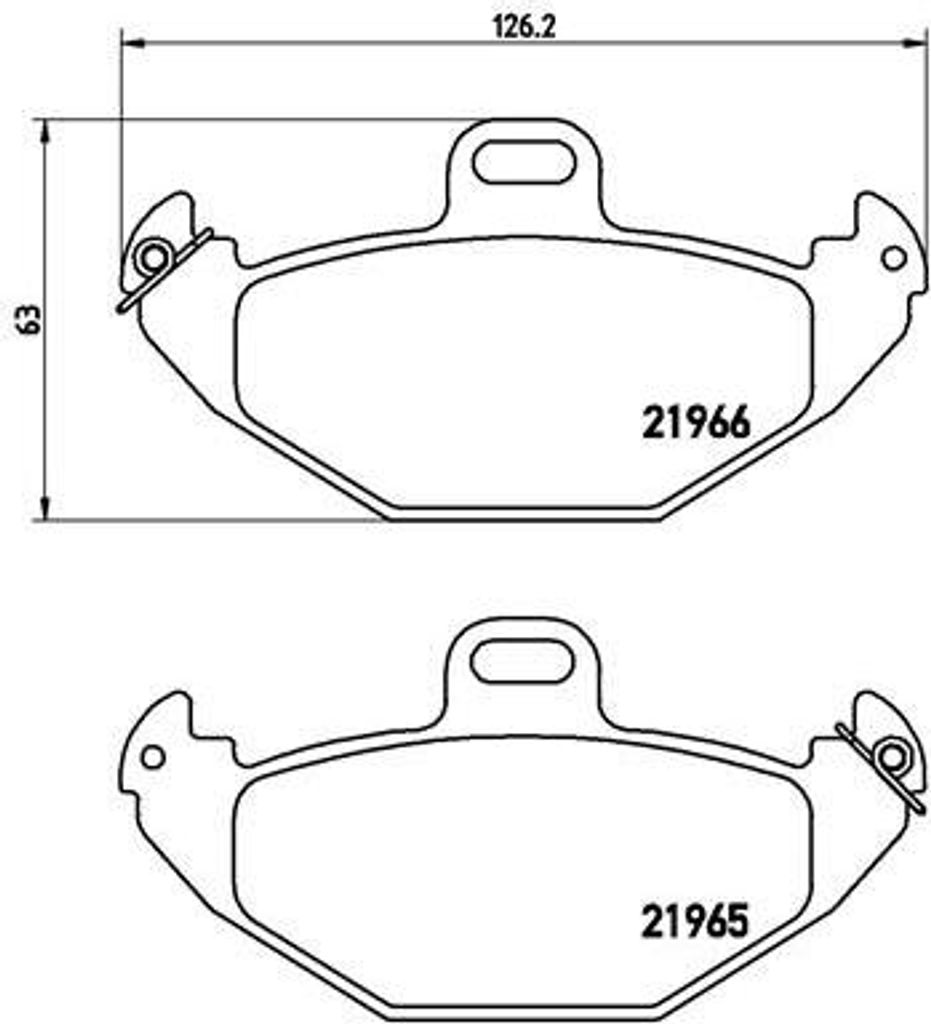 Brembo Bremsbelagsatz, Scheibenbremse Hinterachse P 68 021