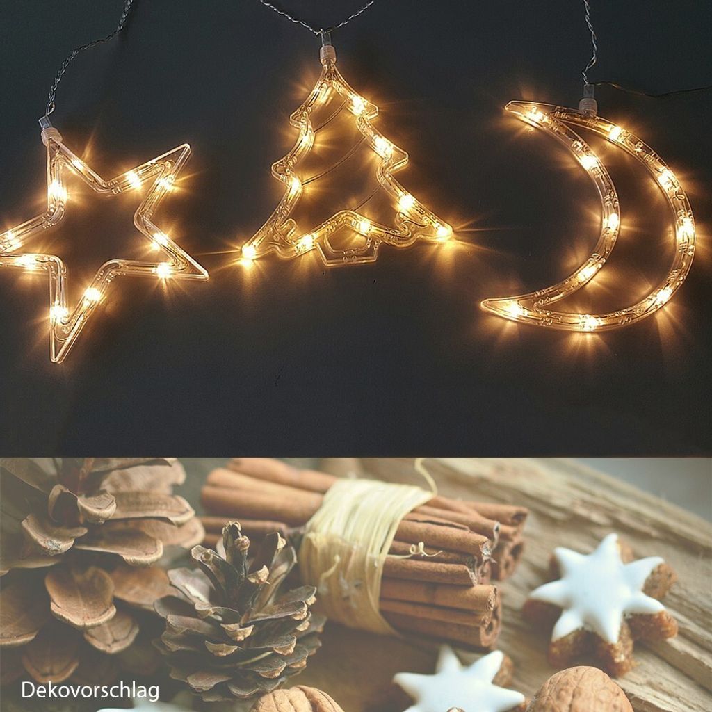 LED Lichterkette Stern-Mond-Baum Produktbild 
