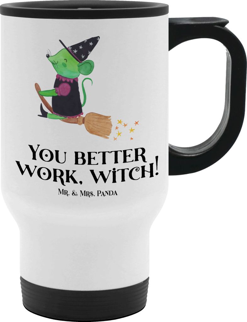 Mr. & Mrs. Panda To Go Becher Halloween Hexenpower - Weiß - Geschenk, Teebecher, Events, Thermobecher, magische Welt, Familienfeste, kaffeebecher ...