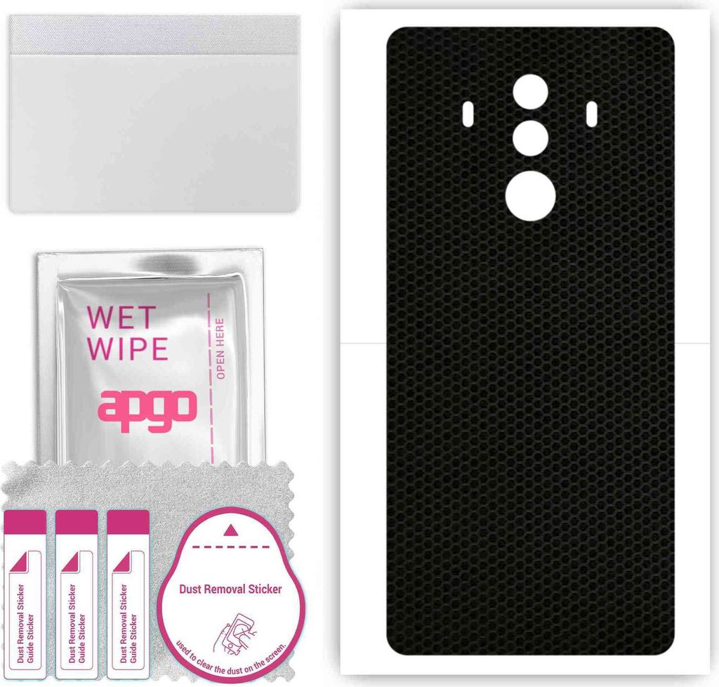 apgo Rückseite Schutzfolie, Skin, kompatibel mit Huawei Mate 10 Porsche Design, Hinten Displayschutzfolie aus Vinylfolie, kratzfest, einfache Mont...