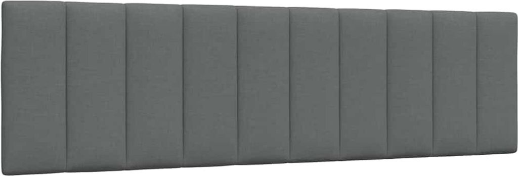 Kopfteil-Kissen "Hanko" Dunkelgrau 180 cm Stoff