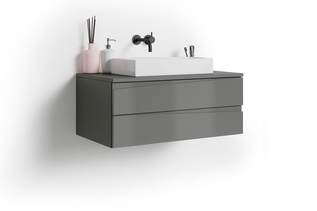 byLIVING Waschtisch SHAPE / Moderne Bad Kommode / Front Produktbild 7