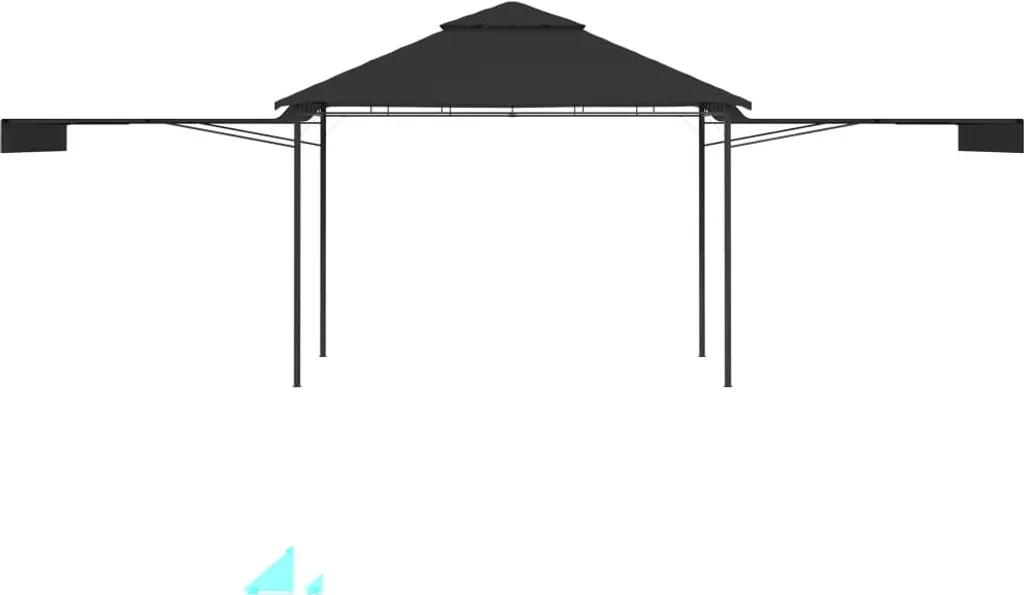 Tonnelle de Jardin avec Toit Double Extensible 3x3m en Polyester 180g - 3