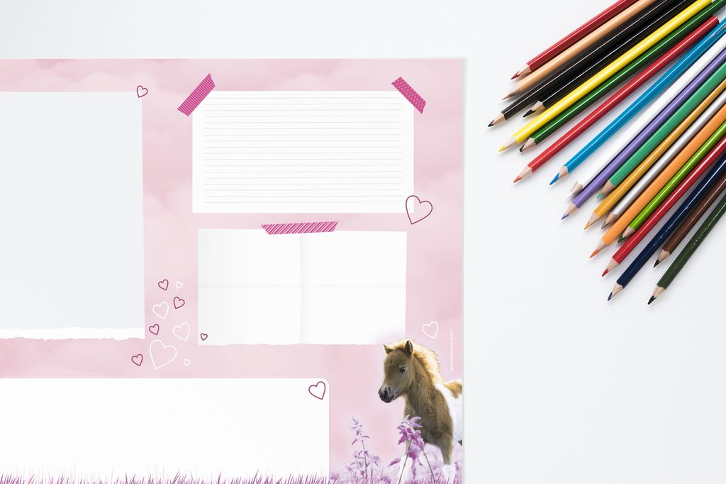 Friendly Fox Pferde Schreibtischunterlage Papier, 1x DIN A2 Produktbild 4