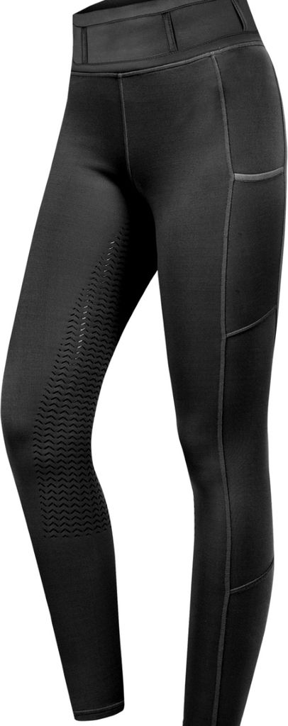 E.L.T Reitleggings Full-Grip Damen Ella Glam Reithose Schwarz 140