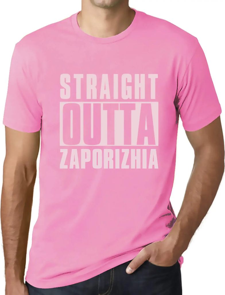 Herren Grafik T-Shirt Direkt aus Zaporizhia – Straight Outta Zaporizhia – Öko-Verantwortlich Vintage Jahrgang Kurzarm Lustige Druck Geburtstag